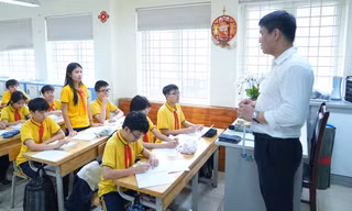 Một lớp học bậc THCS tại Hà Nội Ảnh: TRỌNG QUÂN