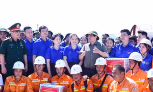 Dấu ấn 'áo xanh' trên công trường đường dây 500kV Lào Cai - Vĩnh Yên
