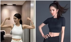 Dương Mịch 'gây sốt' với cơ bụng 'tỷ lệ Vàng'