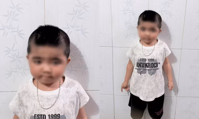Bé trai 2-3 tuổi bị bỏ rơi trước phòng khám lúc rạng sáng
