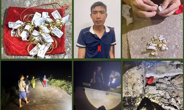 Mai Văn Chỉ cùng tang vật.