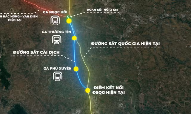 Hà Nội dịch chuyển 26,5 km đường sắt để mở rộng Quốc lộ 1A