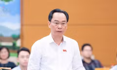 Đại biểu Quốc hội Đỗ Chí Nghĩa, Ủy viên thường trực Ủy ban Văn hóa và Xã hội của Quốc hội đặt câu hỏi.