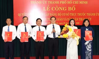 Công bố các quyết định thành lập Đảng bộ và chỉ định nhân sự của Thành ủy TPHCM