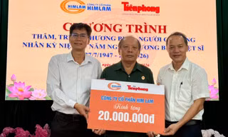 Công ty CP Him Lam và Báo Tiền Phong tặng quà Trung tâm Điều dưỡng Thương binh và Người có công Long Đất
