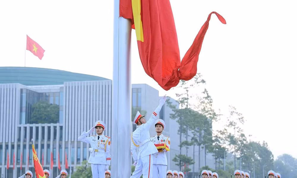 Thiêng liêng lễ chào cờ tại Quảng trường Ba Đình ngày Quốc khánh