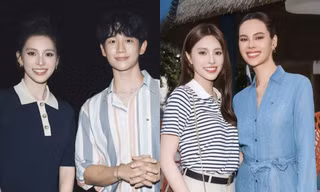 'Hoa hậu Việt Nam' Tiểu Vy khoe nhan sắc cuốn hút bên 'ngôi sao' Hàn Quốc Jung Hae In và 'Miss Universe' Catriona Gray