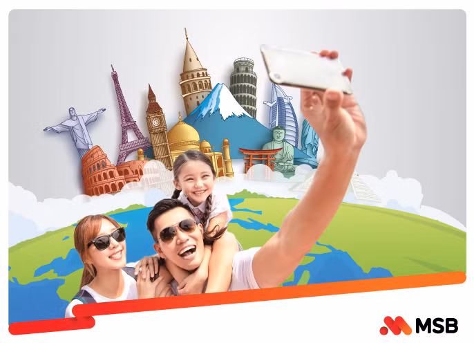 Ưu đãi tới 5 triệu đồng cho chủ thẻ tín dụng du lịch MSB Visa 