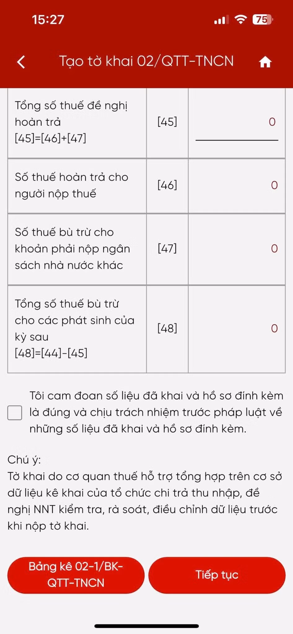 Hướng dẫn quyết toán thuế TNCN trên eTax Mobile.