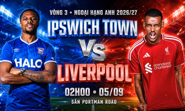Nhận định Ipswich Town vs Liverpool, 02h00 ngày 5/9: Chiến thắng đầu tay