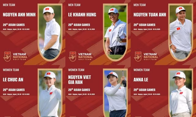 Đội tuyển golf Việt Nam chốt đội hình dự ASIAD 20, Anh Minh lĩnh xướng tuyển nam