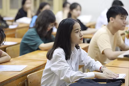 Trong phòng thi tốt nghiệp THPT Quốc gia 2019. Ảnh: Hồng Vĩnh