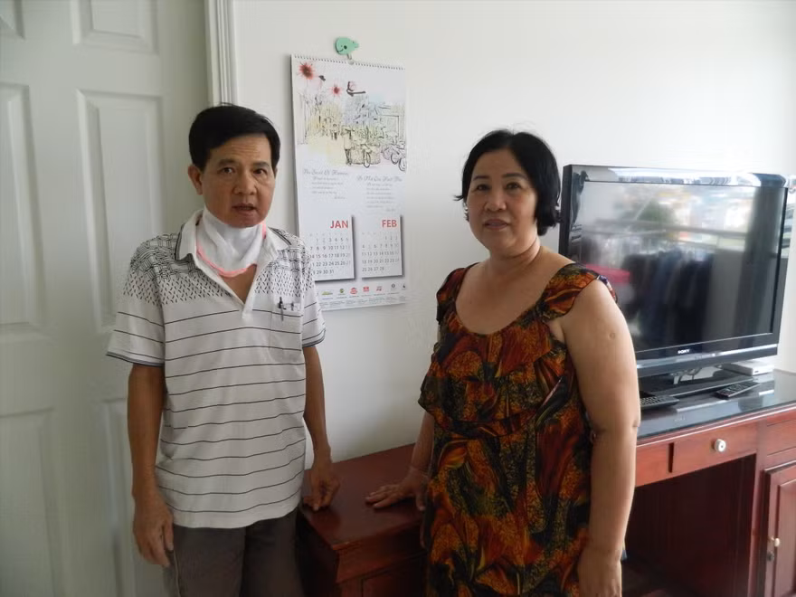 Người dân Thủ Thiêm tại khu tái định cư. Ảnh: Văn Minh