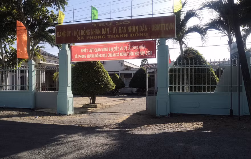 Trụ sở UBND xã Phong Thạnh Đông, nơi ông Lương Minh Đương làm chủ tịch Ảnh: T.H 