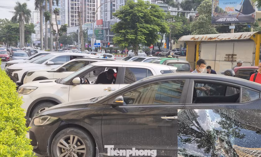 Công an vào cuộc xác minh loạt ô tô bị đập vỡ kính trước chung cư