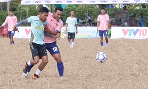 Hơn 800 nông dân Khmer xỏ giày tranh tài đá bóng trên ruộng