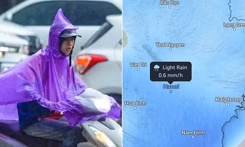Nhiều nơi ở miền Bắc xuất hiện mưa sau những ngày nắng nóng oi bức