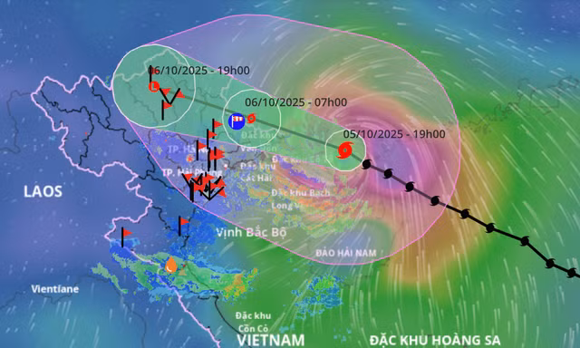 Bão Matmo vào vịnh Bắc Bộ, đêm nay và sáng mai tác động mạnh nhất