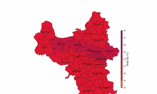 Hà Nội nóng nhất cả nước 