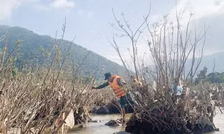 Nam thanh niên rơi xuống sông mất tích khi qua cầu phao ở Sơn La
