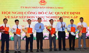 Cà Mau công bố 21 Giám đốc, Phó Giám đốc Ban quản lý dự án