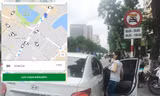 Xe công nghệ Grab không phù hiệu, tem nhãn hoạt động trên phố cấm Hà Nội.