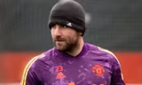 Luke Shaw ở buổi tập mới nhất của M.U