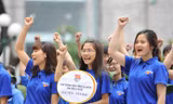Đội Sinh viên Học viện Thanh thiếu niên Việt Nam tham gia các hoạt động an sinh xã hội. Ảnh: Dương Triều
