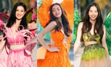 Dàn Hoa - Á hậu cùng Top 38 Miss World Vietnam khoe sắc vóc rực rỡ với đôi cánh thiên thần