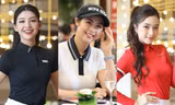 Hoa hậu Ngọc Hân cùng dàn người đẹp dự họp báo Giải Vô địch Golf Quốc gia 2023