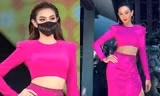 Đeo khẩu trang đính tên mình, Hoa hậu Thùy Tiên nổi bật trên sân khấu Miss Grand Thái