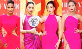 Hoa hậu Đỗ Mỹ Linh, Tiểu Vy, H’Hen Niê, Ngọc Châu khoe sắc với các thiết kế hồng đỏ