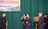 Trình diễn Quan Lang người Tày Bắc Sơn. Ảnh: Duy Chiến 