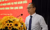 Ông Trần Hữu Giang phát biểu nhận nhiệm vụ. Ảnh: Duy Chiến 