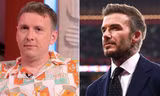 Diễn viên hài Joe Lycett (trái) và cựu danh thủ David Beckham. (Ảnh: CNN)