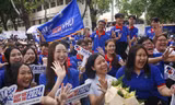 Nhạc sĩ Sỹ Luân và Hoa hậu Lê Nguyễn Bảo Ngọc ‘cháy’ hết mình tại Lễ ra quân chương trình 'Tiếp sức mùa thi' năm 2024 