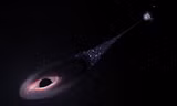 Hình ảnh đồ hoạ về hố đen chạy trốn. (Ảnh: NASA)