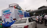 Quảng cáo trùm kín xe của hệ thống siêu thị Điện máy xanh