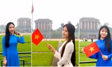 Rực rỡ sắc áo dài, giới trẻ nô nức ‘check-in’ Lăng Bác, hướng về Đại lễ 30/04