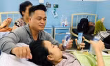 Thùy Dương nhập viện vì tai nạn. 