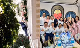Chú rể của Minh Hằng phải leo thang gặp cô dâu, Lương Mạnh Hải dậy từ 5h sáng đi làm phù rể