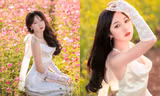 Nàng mẫu ảnh Gia Lai khoe nhan sắc giữa cánh đồng hoa cánh bướm