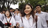 Thí sinh dự thi THPT quốc gia 2018 tại Hà Nội. Ảnh: Như Ý.