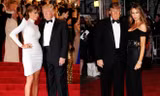 Vợ chồng Donald Trump diện đồ ăn ý khi sánh đôi