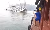 Va chạm với tàu chở đá, tàu du lịch chìm trên vịnh Hạ Long