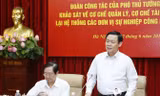 Phó Thủ tướng Vương Đình Huệ tại buổi làm việc với Bộ Nội vụ.