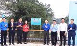 Gắn biển công trình thanh niên thuộc dự án đường Vành đai 4- Vùng Thủ đô