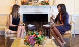 Bà Michelle tiếp bà Melania tại nơi ở riêng trong dinh tổng thống. Ảnh: White House.