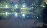 Hiện trường vụ lật thuyền.