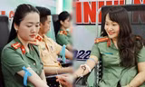 Cán bộ, chiến sĩ Công an Thủ đô hưởng ứng hiến 'giọt máu nghĩa tình'